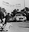 Carrera Panamericana, Mexico 1952. Die Sieger der Panamericana, Karl Kling und sein Beifahrer Hans Klenk.